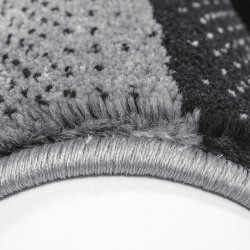 Miami 6560 Schwarzer moderner Designerteppich