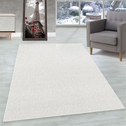 Tapis de salon à poil ras hauteur 4mm Bureau à domicile marbré Crème