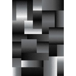 Desing Tapijt modern design Geruite motieven Zwart Grijs Wit afgedurkt