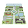 Tapis de enfants à poils courts Motif de Scène de la circulation Vert