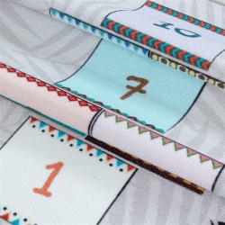 Kinderteppich mit kurzem Flor, Spielmuster „Himmel und Hölle“, Grau