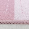 Children's rug with short pile, Princess magic wand design, pink