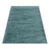 Shaggy Design Living Room Rug, Soft Pile, Monochrome, Aqua