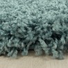 Tapis de salon Shaggy Design Poil Souple Monochrome Aqua