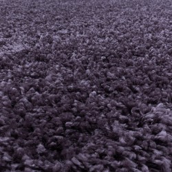 Shaggy Design Living Room Rug, Soft Pile, Monochrome Purple Bedroom Rug