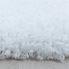 Shaggy Design Living Room Rug, Soft Pile, Monochrome White
