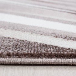 Modern Desing Tapijt Geometrisch golvend en gestreept ontwerp Bruin Beige Creme