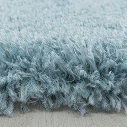 Flauschiger Wohnzimmerteppich, angenehm weicher Schlafzimmerteppich, Blau