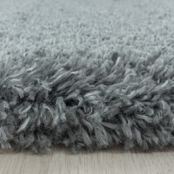 Shaggy Living Room Rug, Pleasantly Soft Bedroom Rug, Light Gray