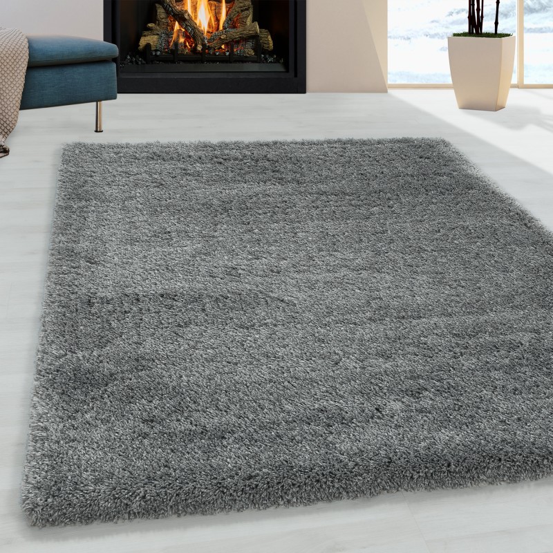 Alfombra peluda para sala de estar, alfombra suave y agradable para dormitorio, gris claro