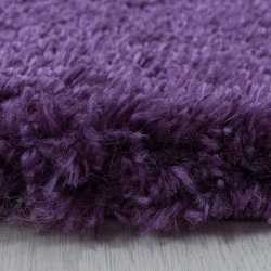 Shaggy Living Room Rug, Pleasantly Soft Bedroom Rug, Purple