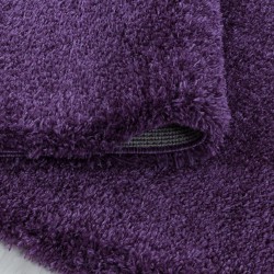 Shaggy Living Room Rug, Pleasantly Soft Bedroom Rug, Purple