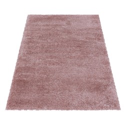 Tapis de salon Shaggy Agréable doux Tapis de chambre Rose