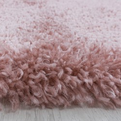 Tapis de salon Shaggy Agréable doux Tapis de chambre Rose