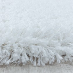 Tapis de salon Shaggy Agréable doux Tapis de chambre Blanc
