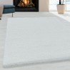 Tapis de salon Shaggy Agréable doux Tapis de chambre Blanc
